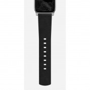 Nomad Strap Modern Leather - кожена (естествена кожа) каишка за Apple Watch 42мм, 44мм, 45мм, Ultra 49мм (черен-сребрист) 7