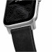 Nomad Strap Modern Leather - кожена (естествена кожа) каишка за Apple Watch 42мм, 44мм, 45мм, Ultra 49мм (черен-сребрист) 5