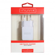 Inuvik 2.1A USB Wall Charger - захранване за ел. мрежа с USB изход за мобилни устройства (бял) 2