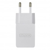 Inuvik 2.1A USB Wall Charger - захранване за ел. мрежа с USB изход за мобилни устройства (бял)