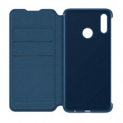 Huawei Wallet Cover Case - оригинален кожен калъф с поставка за Huawei P Smart Plus (2019) (син) 1