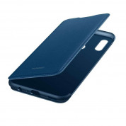 Huawei Wallet Cover Case - оригинален кожен калъф с поставка за Huawei P Smart Plus (2019) (син) 3