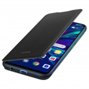 Huawei Wallet Cover Case - оригинален кожен калъф с поставка за Huawei P Smart Plus (2019) (черен) 3