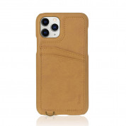Torrii Koala Case - кожен кейс с джоб за карти за iPhone 11 Pro (кафяв)