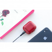 Torrii Airpods Leather Case - кожен кейс (естествена кожа) за Apple Airpods (червен) 6
