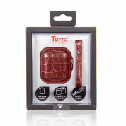 Torrii Airpods Bamboo Leather Case - кожен кейс (естествена кожа) за Apple Airpods (червен) 3