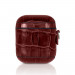 Torrii Airpods Bamboo Leather Case - кожен кейс (естествена кожа) за Apple Airpods (червен) 1