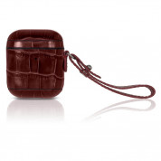 Torrii Airpods Bamboo Leather Case - кожен кейс (естествена кожа) за Apple Airpods (червен) 2