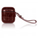 Torrii Airpods Bamboo Leather Case - кожен кейс (естествена кожа) за Apple Airpods (червен) 3