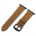 Torrii Leather Band - кожена каишка за Apple Watch 38мм, 40мм, 41мм (кафява с кафеви шевове) 1