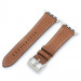 Torrii Leather Band - кожена каишка за Apple Watch 38мм, 40мм (кафява с бели шевове) 1