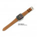 Torrii Leather Band - кожена каишка за Apple Watch 42мм, 44мм, 45мм (кафява с бели шевове) 2