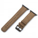 Torrii Leather Band - кожена каишка за Apple Watch 42мм, 44мм (кафява с кафеви шевове) 1