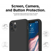Elago Soft Silicone Case - силиконов (TPU) калъф за iPhone 11 Pro (черен) 5