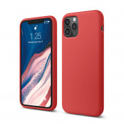 Elago Soft Silicone Case - силиконов (TPU) калъф за iPhone 11 Pro (червен)