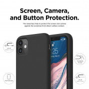 Elago Soft Silicone Case - силиконов (TPU) калъф за iPhone 11 (черен) 5