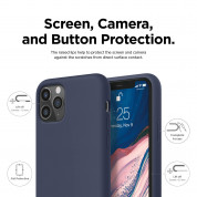 Elago Soft Silicone Case - силиконов (TPU) калъф за iPhone 11 Pro Max (тъмносин) 4