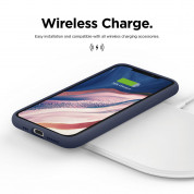 Elago Soft Silicone Case - силиконов (TPU) калъф за iPhone 11 Pro Max (тъмносин) 5