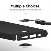Elago Slim Fit Strap Case - качествен поликарбонатов кейс с каишка за китката за iPhone 11 Pro (черен) 3