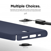 Elago Slim Fit Strap Case - качествен поликарбонатов кейс с каишка за китката за iPhone 11 Pro (тъмносин) 3