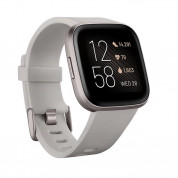 Fitbit Versa 2 (NFC) - умен фитнес часовник с известия и следене на дневната и нощна активност на организма за iOS и Android (сив) 1