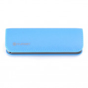 Platinet Power Bank Leather 2600mAh + microUSB cable - външна батерия 2600mAh за зареждане на мобилни устройства (син) 1