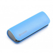 Platinet Power Bank Leather 2600mAh + microUSB cable - външна батерия 2600mAh за зареждане на мобилни устройства (син)
