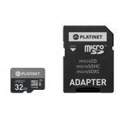 Platinet MicroSDHC Secure Digital + Adapter SD 32GB UIII - памет карта със SD адаптер (клас 10)