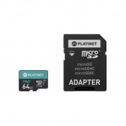 Platinet MicroSDXC Secure Digital + Adapter SD 64GB class 10 UI 