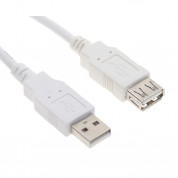 Omega USB 2.0 Extension Cord AM - AF - удължителен USB кабел (5 метра) (бял)