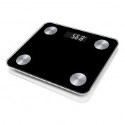 Platinet Bathroom Body Scale Smart Bluetooth - безжичен кантар за измерване на тегло, телесна маса, мазнини и др. за iOS и Android (черен)