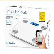 Platinet Bathroom Body Scale Smart Bluetooth - безжичен кантар за измерване на тегло, телесна маса, мазнини и др. за iOS и Android (бял) 2