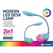 Platinet Desk Lamp 6W + Night Lamp Compact Size - настолна LED лампа с функция за нощна лампа (син) 2