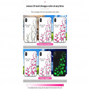 Vennus Magic Case Design 1 - силиконов (TPU) калъф със стъклен гръб за iPhone XS Max (бял) 3
