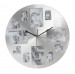 Platinet Memory Clock - стенен часовник с фоторамка за 12 снимки (сив) 2