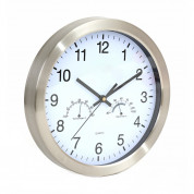 Platinet Winter Clock - стенен часовник с термометър и хигрометър (бял)