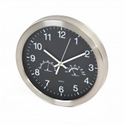 Platinet Winter Clock - стенен часовник с термометър и хигрометър (черен)