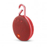 JBL Clip 3 - водоустойчив безжичен портативен спийкър (с карабинер) с микрофон за мобилни устройства (червен) 