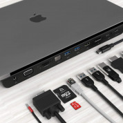 Adam Elements CASA Hub Pro USB-C - мултифункционален хъб за свързване на допълнителна периферия за Macbook и USB-C устройства (черен) 3