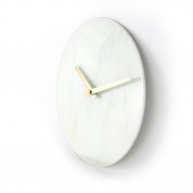 Platinet Wall Clock Marble Glass (white) 1