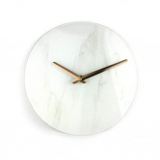 Platinet Wall Clock Marble Glass (white)