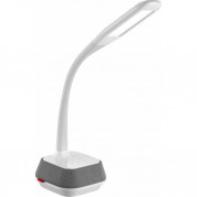 Platinet Desk Lamp 18W With Bluetooth Speaker And USB Charger - настолна LED лампа с вграден блутут спийкър (бял) 1