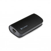 Platinet Power Bank Leather 5200 mAh - външна батерия с 2 USB изходa за таблети и смартфони (черен)
