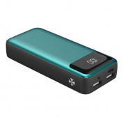 Platinet Power Bank 10000 mAh Polymer LCD - външна батерия с 2 USB изходa за таблети и смартфони (зелен) 1
