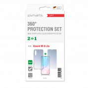 4smarts 360° Protection Set - тънък силиконов кейс и стъклено защитно покритие за дисплея на Xiaomi Mi 9 Lite (прозрачен) 1