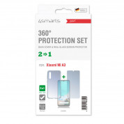 4smarts 360° Protection Set - тънък силиконов кейс и стъклено защитно покритие за дисплея на Xiaomi Mi A3 (прозрачен) 1