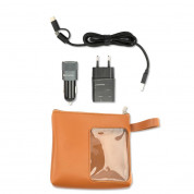 4smarts Basic Charging Set - комплект зарядно за кола (3.1A), захранване за ел. мрежа и MicroUSB и USB-C кабел (черен-сив)