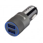 4smarts Basic Charging Set - комплект зарядно за кола (3.1A), захранване за ел. мрежа и MicroUSB и USB-C кабел (черен-сив) 5