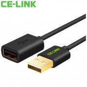 CE-Link USB 2.0 Extension Cable - удължителен USB кабел (50 см) (черен)