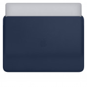 Apple Leather Sleeve - оригинален кожен калъф, тип джоб за MacBook Pro 16 (тъмносин) 2